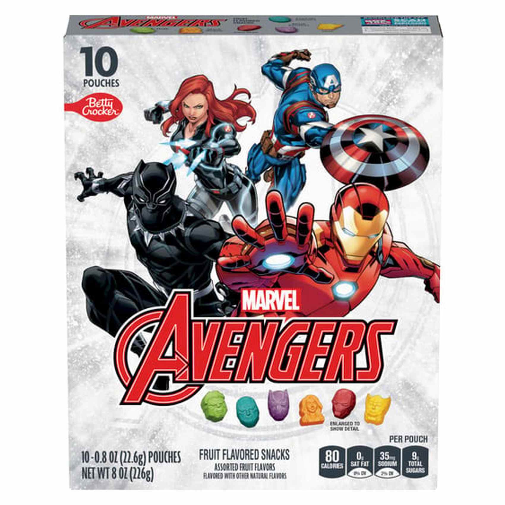 Buy Betty Crocker Fruit Flavoured Snacks Marvel Avengers 226g