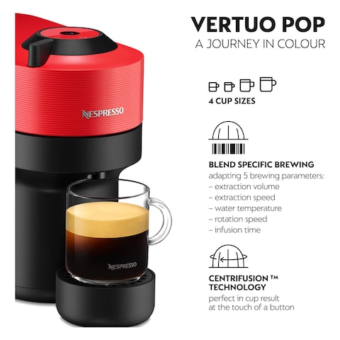 Nespresso Vertuo Pop Coffee Maker Spicy Red