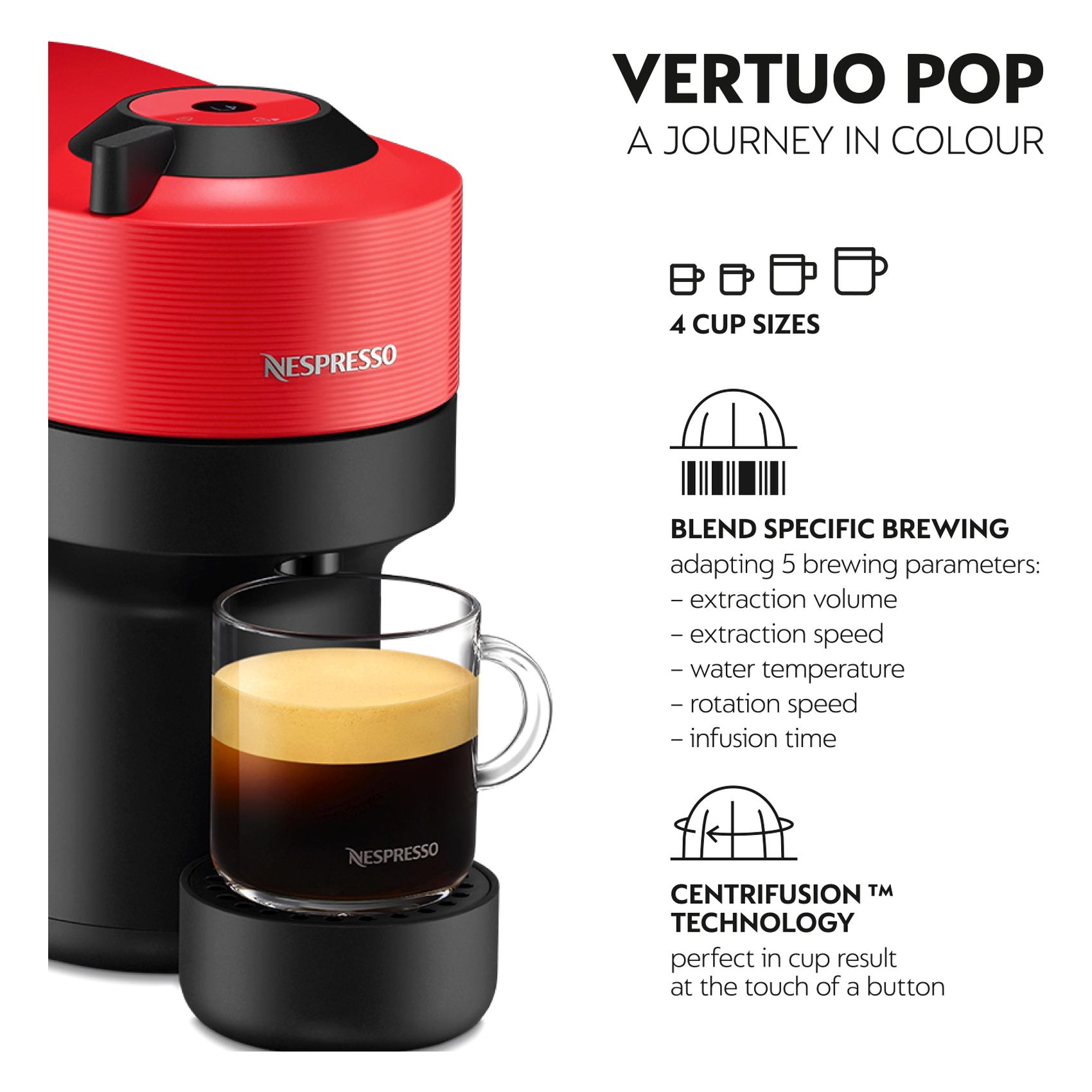 Nespresso Vertuo Pop Coffee Maker Spicy Red