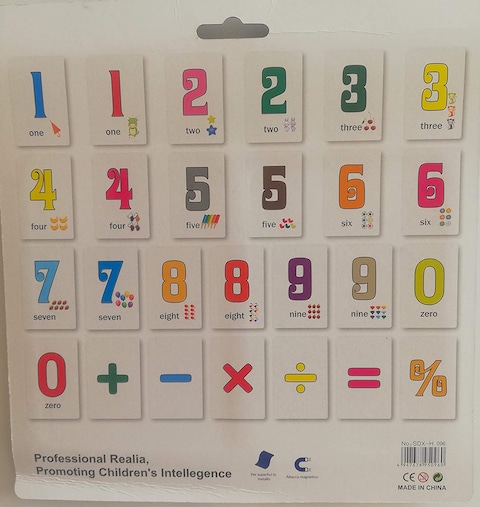 Generic Magnetic Number Learning Flash Card