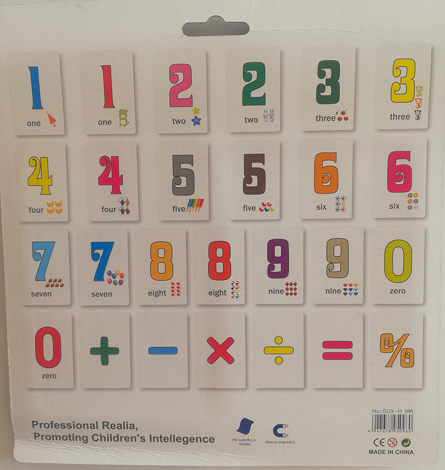 Generic Magnetic Number Learning Flash Card