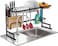 Generic Dish Drying Display Rack Stand Shelf Shelves, Draining Rack Sink Organizer With Utensil Holder Hooks For Kitchen Counter Storage Organizer For Dishes, Utensil