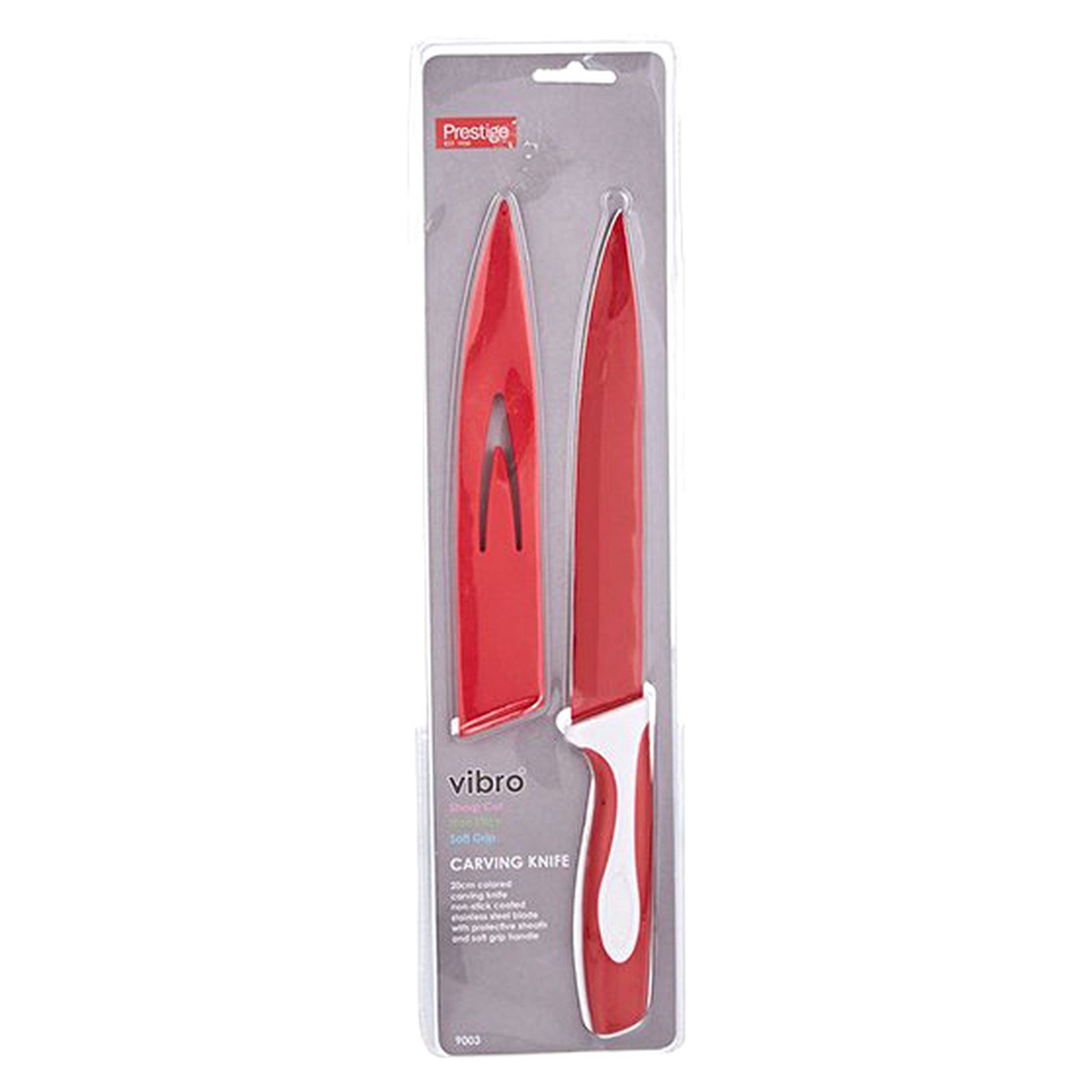 برستيج فيبرو سكين نحت مع غطاء PR9003 أحمر وأبيض 20 سم