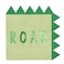 GingerRay - Shaped Napkins Roar Dinosaur 16pcs - Green