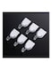 Generic 6-Piece Adhesive Hooks White/Silver 45X24Millimeter