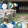Party Time 50-Pieces 12inch Gold, Blue Green, White Latex Chrome Balloons Set, Birthday Balloon Decoration, Helium Balloons For Wedding Baby Shower, Fathers Day Balloon and Birthday Party Decoration -