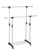 Generic Double Pole Cloth Hanger Silver/Black