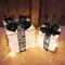 2-Piece Light Up Gift Boxes White &amp; Black Colour Warm LED Fairy Lights Openable Top Cover