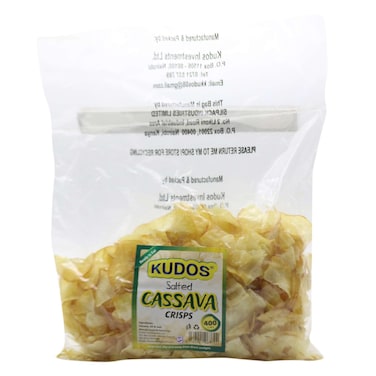 Kudos Salted Cassava Crisps 400g