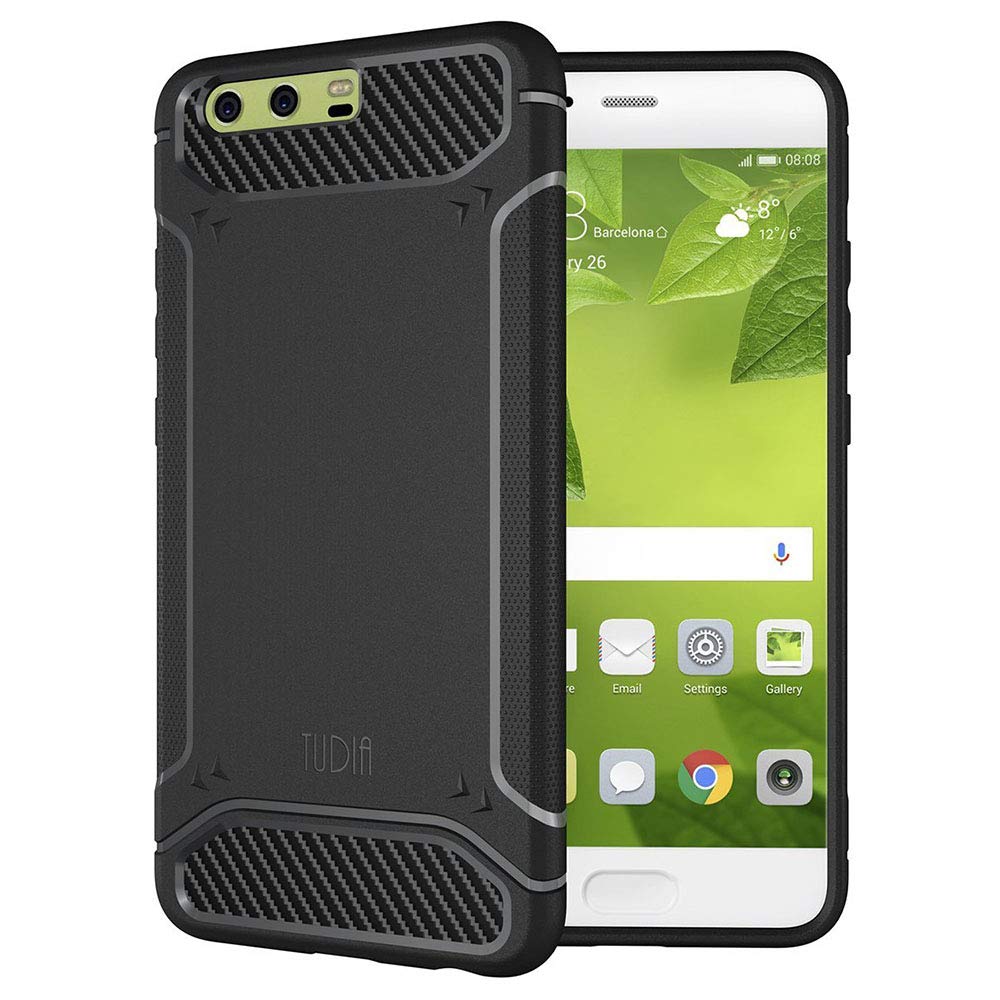 Tudia Huawei P10 TAMM Rugged Carbon Fiber texture case/cover - Black