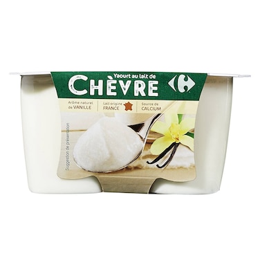 Carrefour Goats Milk Vanilla Yogurt 115g Pack of 4