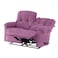 إن هاوس كرسي استرخاء مزدوج منجد بالمخمل - بنفسجي فاتح - أمريكان بولو