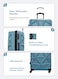 PARA JOHN Single Size, Cabin Carry 20" Check-in luggage trolley,  Matrix Luggage Trolley, Blue  20 Inch