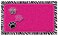 PLACE MATE Dry Mate Pet Place Mate Dogs/Cats Pink With 3 Paws / Zebra Border 12 X 20 Inches