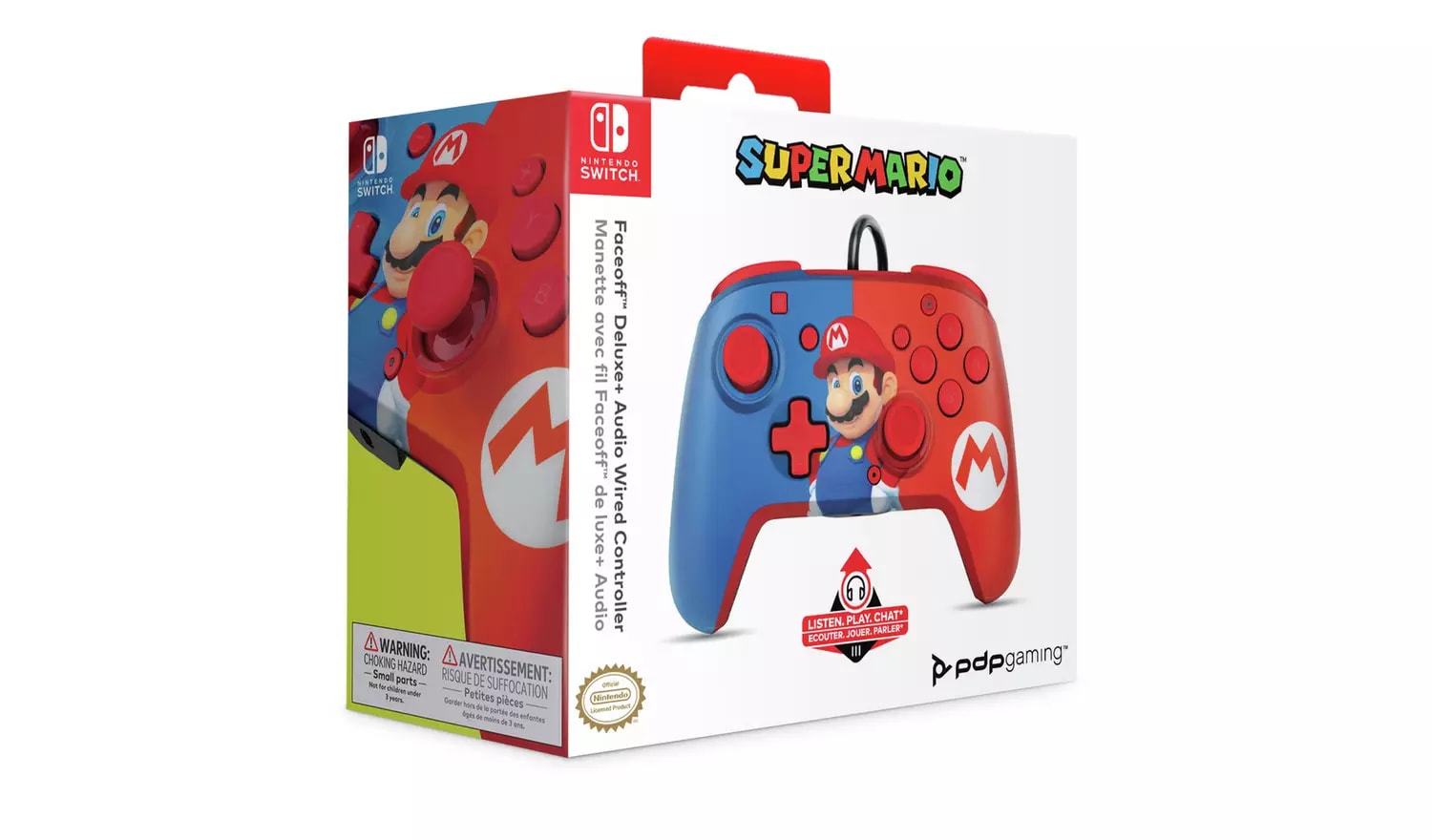 NINTENDO NINTENDO Faceoff Deluxe Audio Wired Switch Controller Mario