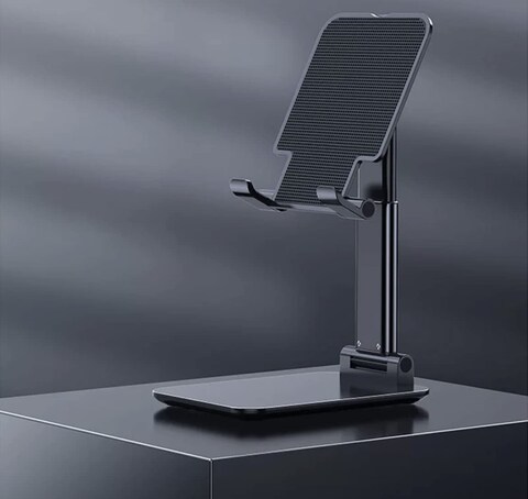 Generic Mobile Phone Holder Stand For iPhone iPad Adjustable Tablet Foldable Table Cell Phone Desk Stand Holder (Black)
