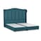 In House Shumt Linen Bed Frame - Queen - 200x160cm - Turquoise