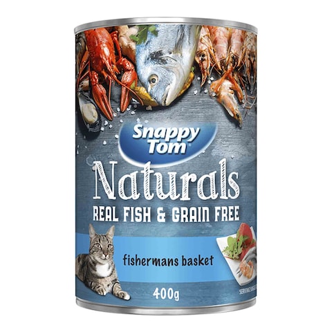 Snappy Tom Naturals Real Fish And Grain Free Fishermans Basket Cat Food 400g