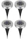 4-Piece Solar Powered LED Light White
