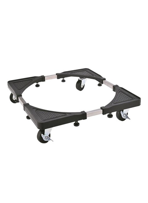 Multifunctional Movable Washing Machine And Refrigerator Stand Black /Silver
