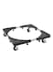 Multifunctional Movable Washing Machine And Refrigerator Stand Black /Silver