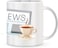 Giftex 11Oz White Mug, News And Coffee Time