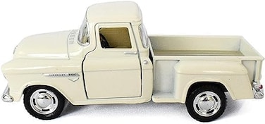 YALLABUYIT 1/32 Scale 1955 Chevy Stepside Pick-up Truck Metal Diecast Model Collection Pull Back Action