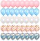 Party Time Gender Reveal Party Balloons 50 pcs 12 inch Blue and Pink Confetti Latex Balloons For Birthday Baby Shower Gender Reveal Party Supplies and Decorations