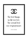 Spoil Your Wall Coco Chanel Quotes Poster With Frame White/Black 40x55cm