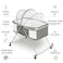 Teknum 3 - IN - 1 Baby Cot / Cradle w / Mosquito net &amp; Wheels - Dark Grey