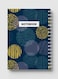 Lowha Spiral Notebook With 60 Sheets And Hard Paper Covers With Cover With Circles- Design, For Jotting Notes And Reminders, For Work, University, School