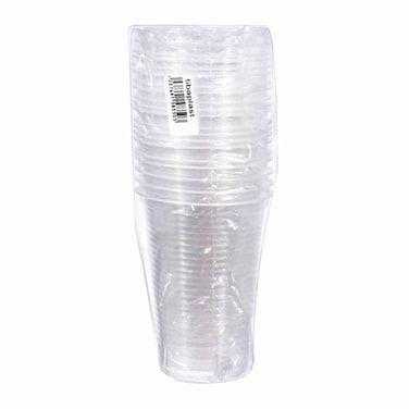 Tiba Plastic Cups - 180 Ml - 50 Pieces - White