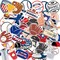 Anor Wishlife Baseball Pvc Waterproof Stickers(100Pcs) For Bottles, Luggages, Laptop, Skateboard, Notebooks, Cars, Motorcycles, Bicycles
