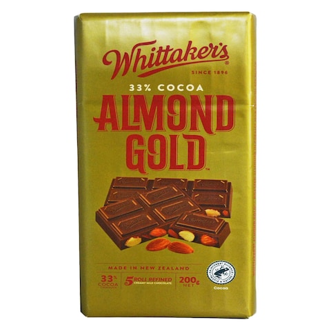Whittaker&#39;s Almond Gold Chocolate 200g