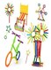 Generic 350 Pieces Educational Plastic Creative Building Sticks Blocks