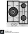 MILLEN 65 cm Built In White Glass Gas Hob with SABAF Burners - 3 Years Warranty, MGHG 6502 WH