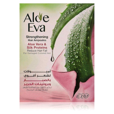 ألو إيفا أمبولات الصبار وبروتينات الحرير للشعر - 4 أمبولات