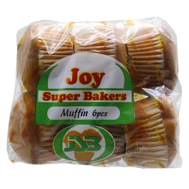 Joy Super Bakers Plain Muffins 300g (6 Pieces)