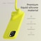 elago Liquid Silicone for iPhone 15 case cover Full Body Protection, Shockproof, Slim, Anti-Scratch Soft Microfiber Lining - Neon Yellow