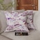 Square Reposa Floral Printed Jute & Cotton Fabric Cushion Cover