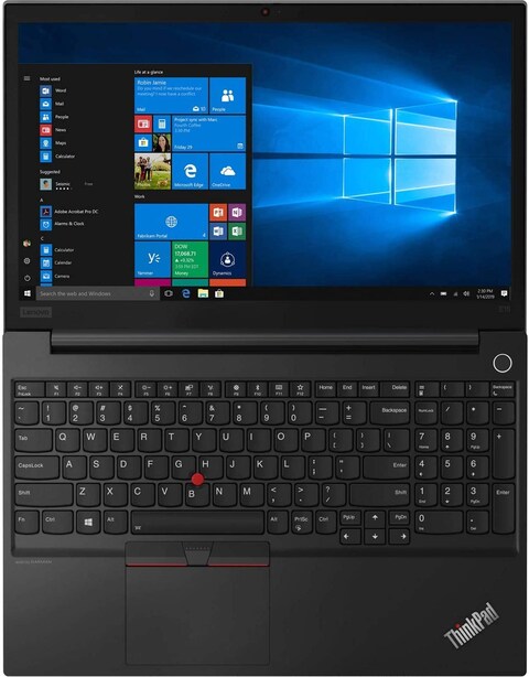 Lenovo Thinkpad E15 Laptop, 15.6&quot; FHD Display, Core i7-10510U Upto 4.9 GHz, 8GB RAM, 256GB SSD, AMD RX 640 2GB, English Keyboard, Windows 10 Pro, Black With Lenovo Top Loader Bag