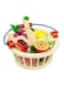 Basmah Wooden Colourful Durable Non-Toxic Fruits And Basket Kitchen Play Set For Kids 20X10X19Cm
