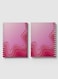 Lowha Spiral Notebook With 60 Sheets And Hard Paper Covers With Abstract Pink Paper Cut Style Design, For Jotting Notes And Reminders, For Work, University, School