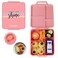 Eazy Kids Jumbo Bento Lunch Box w/t Insulated Jar - Pink