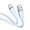 VOLTME Powerlink 60W PD 3A Type C Cable Liquid Silicon Charging Cable with Fast 480Mbps Data Transfer Cable Compatible with iPhone 15 Pro Max, MacBook iPad Samsung S24 Ultra Huawei etc 1M &ndash; Blue