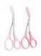 2-Piece Portable Beard &amp; Eyebrow Scissor Set Pink 25g