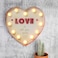 Retro LOVE Metal Heart with LED Lights 23cm