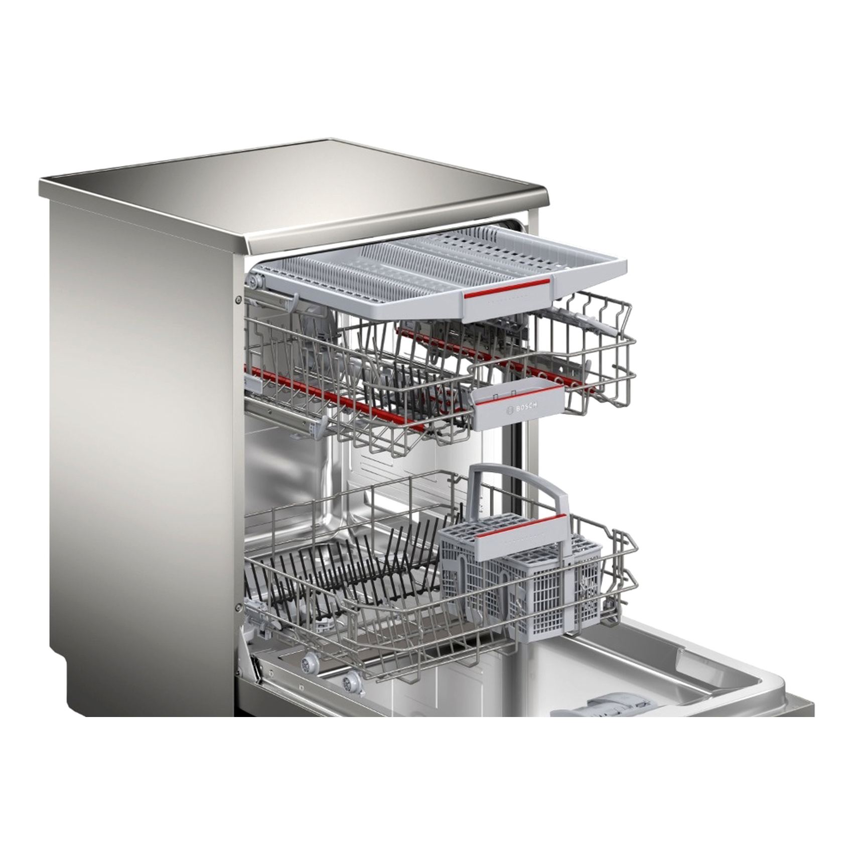 Bosch Series 6 Free-standing Dishwasher SMS6EMI65M Silver Inox 60cm