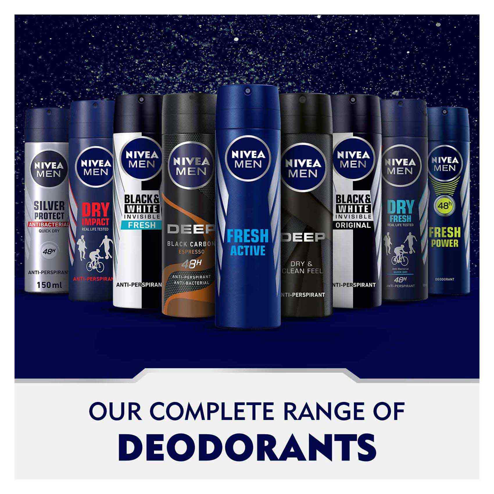 Nivea Deep Black Carbon Espresso Anti-Perspirant Spray - 150ml