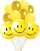 Party Time 11-Pieces Yellow Smiley Foil Balloon and Latex Balloons Set For World Smile Day Decoration and Birthday Balloon Decoration, Smiley Balloons - Party Supplies